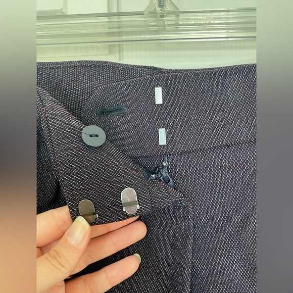 NWT LOFT Textured Purple Straight Leg Dress Pants Size 10 Workwear Career - Picture 5 of 12